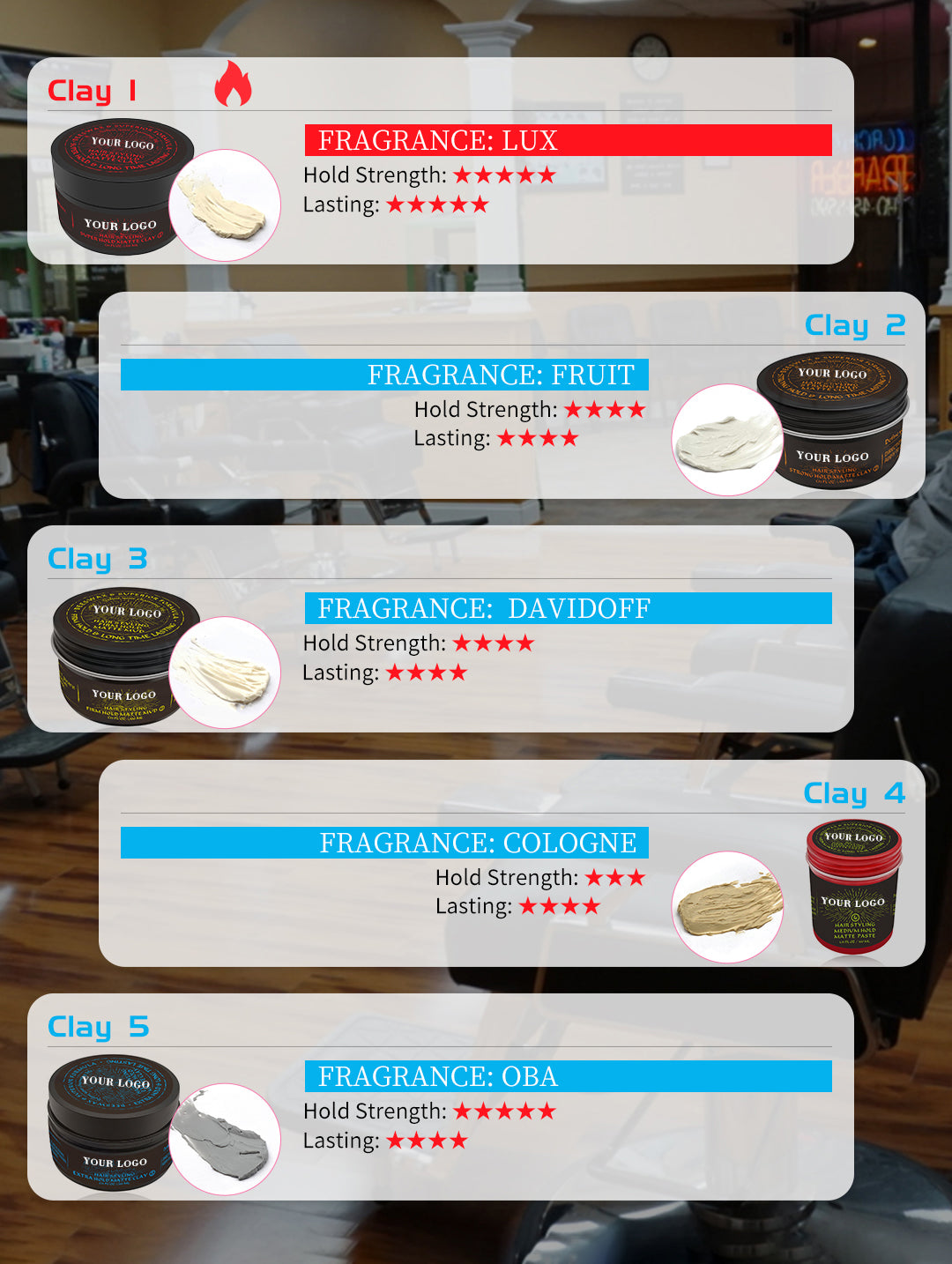 OEMHKLL Matte Hair Clay